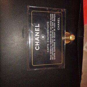 Chanel black leather boy bag